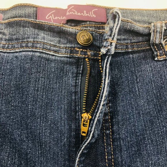 Gloria Vanderbilt Women's Size 16 Petite Denim Blue Jean Preowned Good Condition - Picture 8 of 15